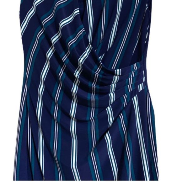 ❌❌❌SOLD❌❌❌Lauren Ralph Lauren Multicolor Sleeveless Wrap Mid Length Dress Size 0 - Picture 3 of 7